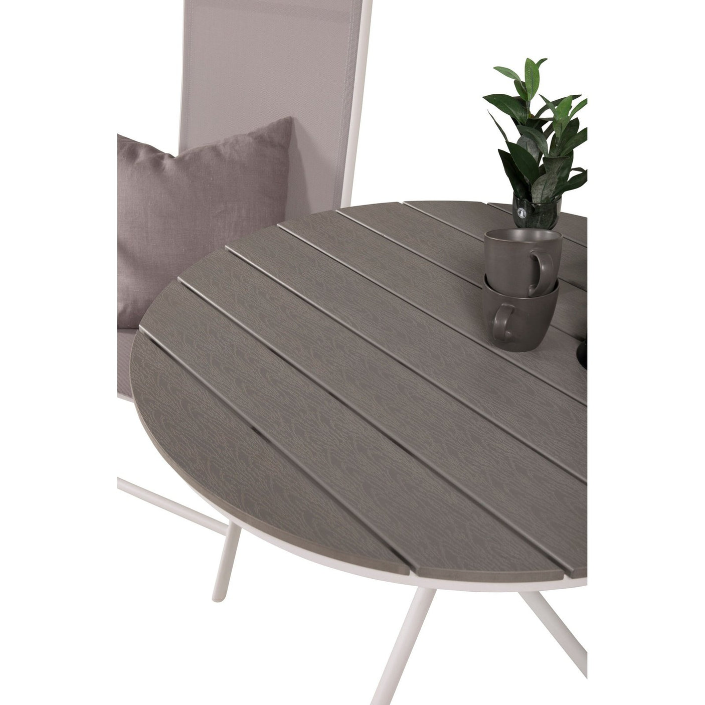 Parma cafébord ø90 + Break stoler Venture Design Spisegruppe