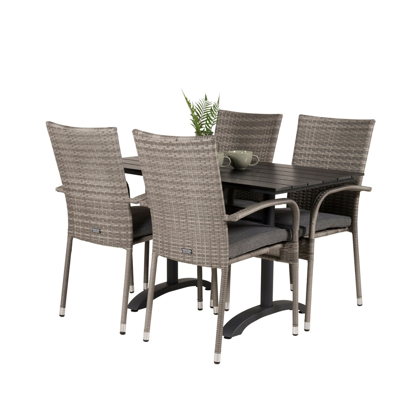 Denver Café Bord 120*70 + Anna Armstol Venture Design Spisegruppe