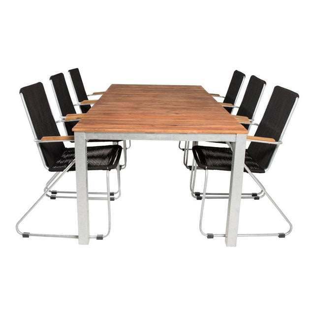 Zenia spisebord 200*100 + Bois lenestol Venture Design Spisegruppe