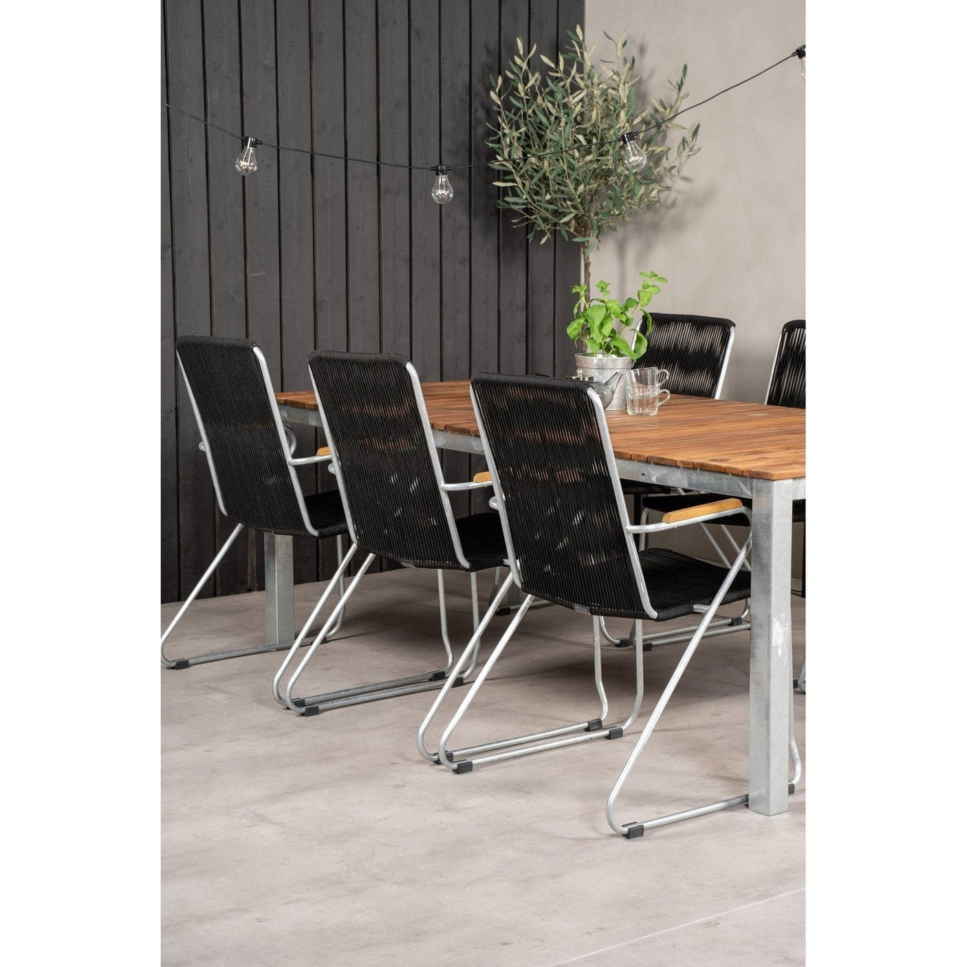 Zenia spisebord 200*100 + Bois lenestol Venture Design Spisegruppe