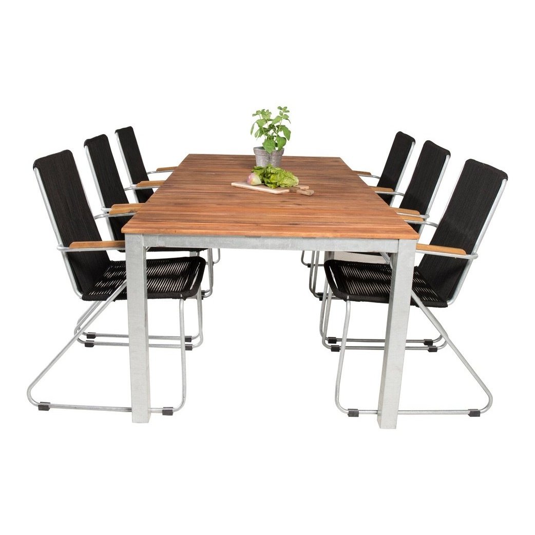 Zenia spisebord 200*100 + Bois lenestol Venture Design Spisegruppe