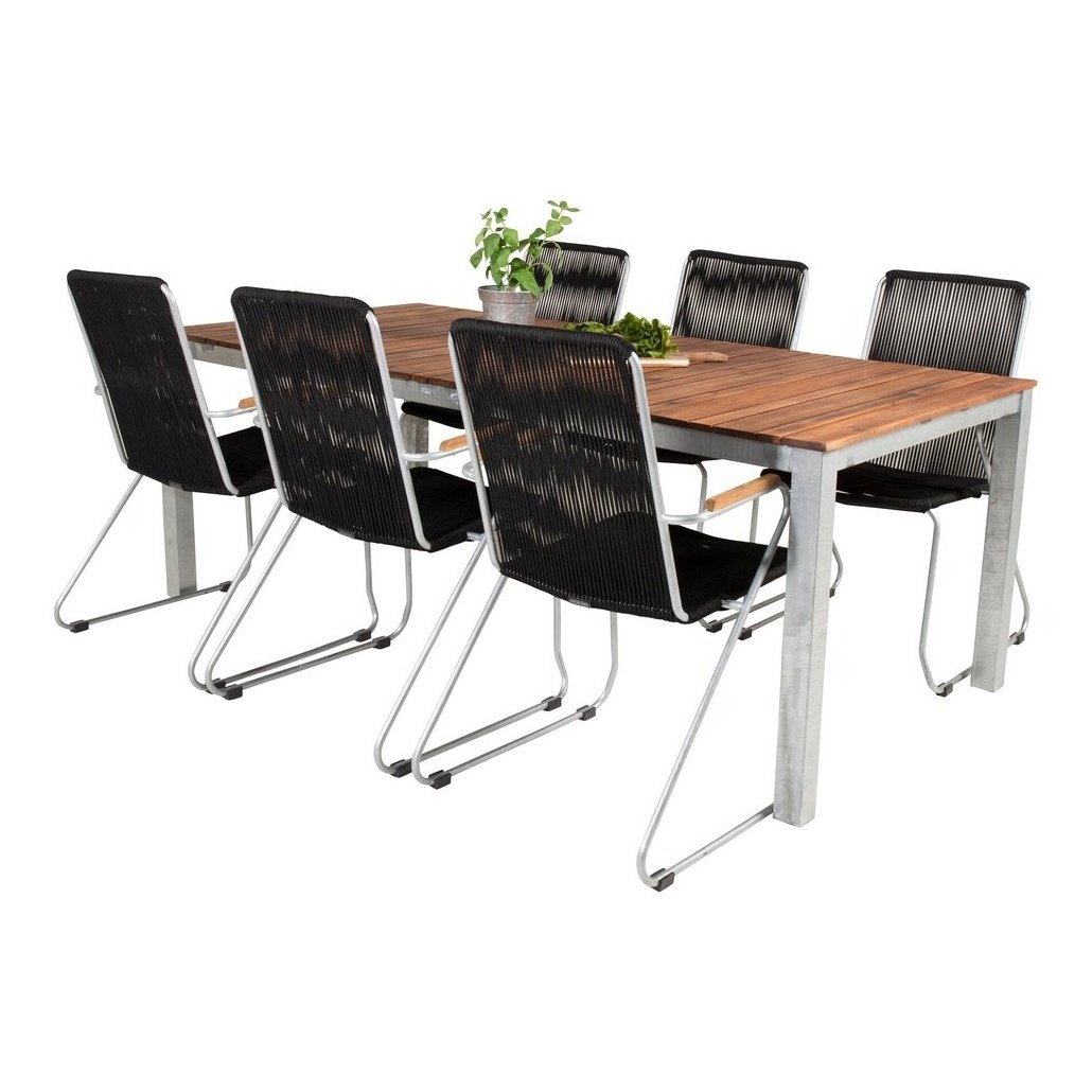 Zenia spisebord 200*100 + Bois lenestol Venture Design Spisegruppe