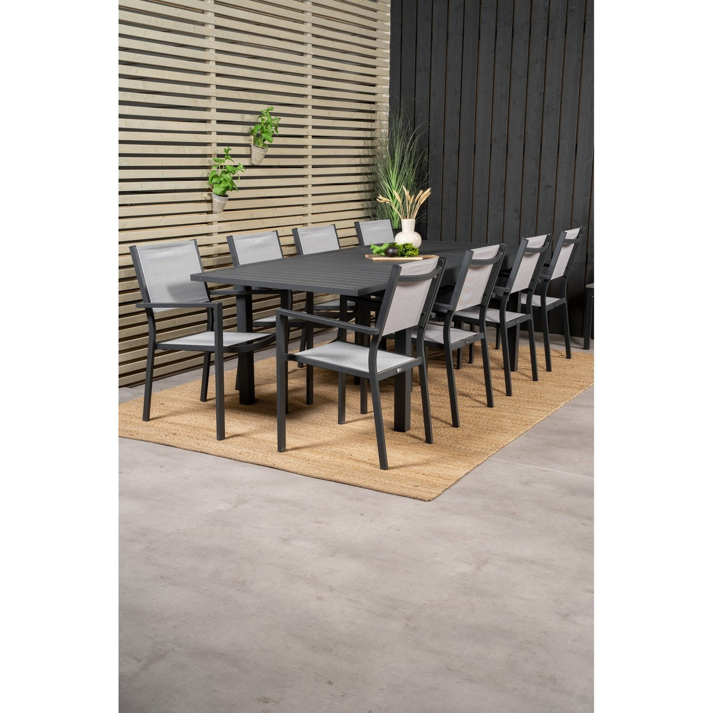 Marbella Spisebord 160/240*100*H75 + Copacabana Armstol / Venture Design Spisegruppe
