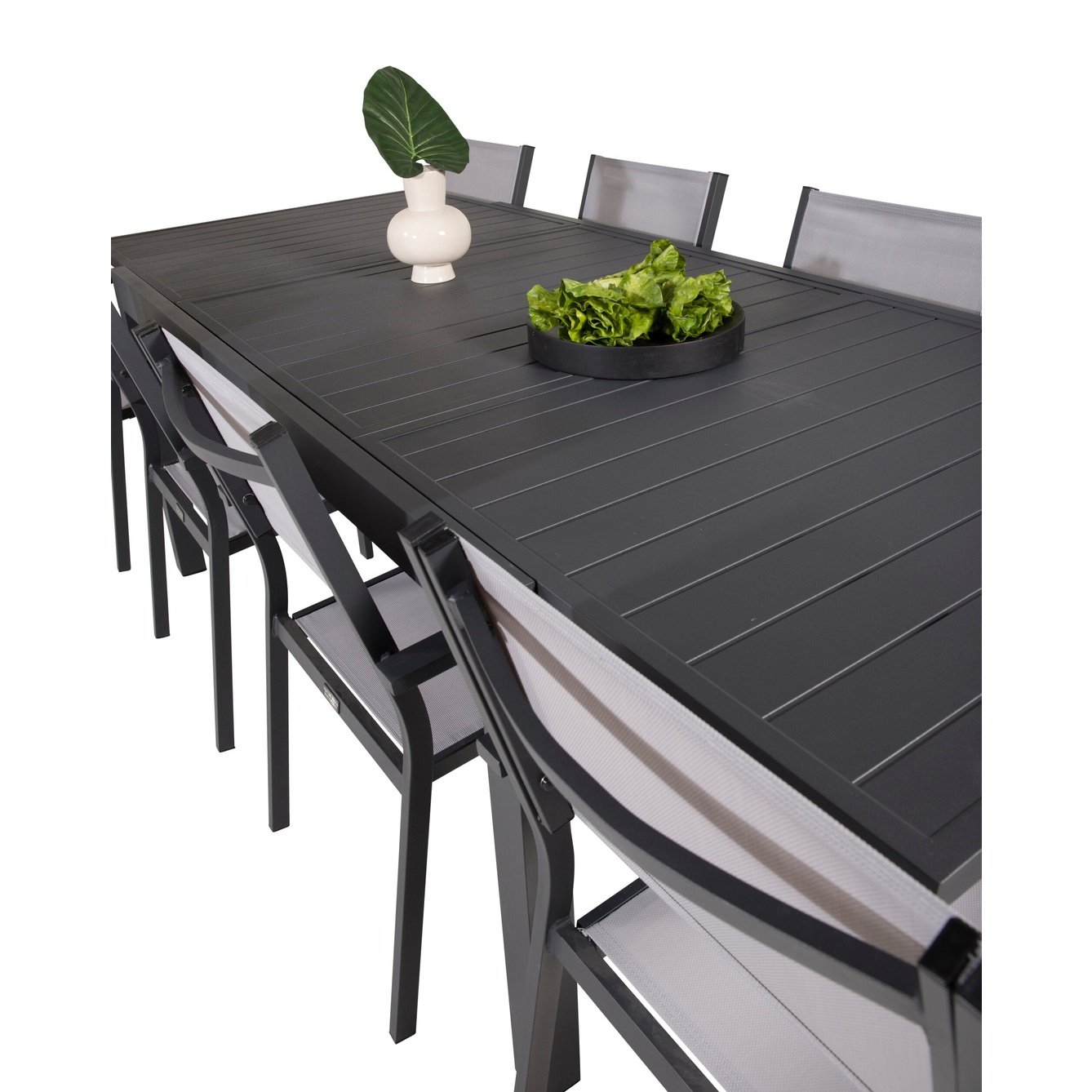 Marbella Spisebord 160/240*100*H75 + Copacabana Armstol / Venture Design Spisegruppe