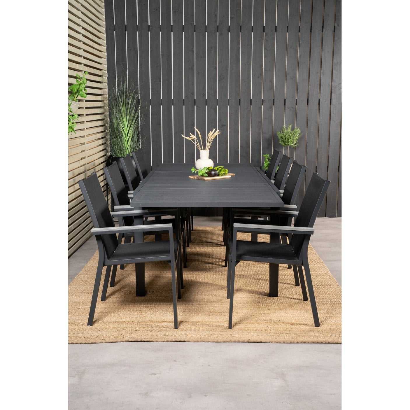 Marbella Spisebord 160/240*100*H75 + Parma Armstol Venture Design Spisegruppe