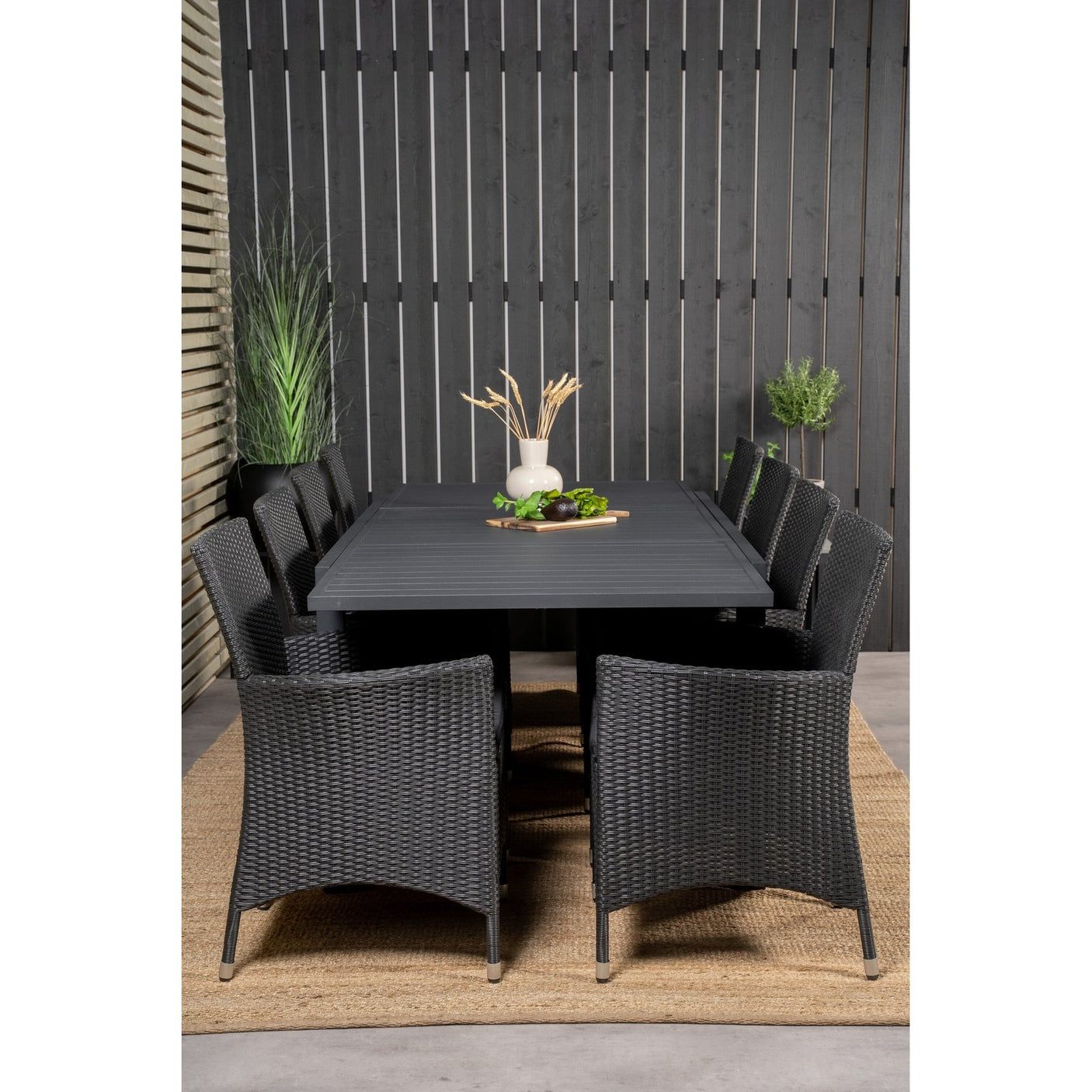 Marbella Spisebord 160/240*100*H75 + Knick Armstol Venture Design Spisegruppe