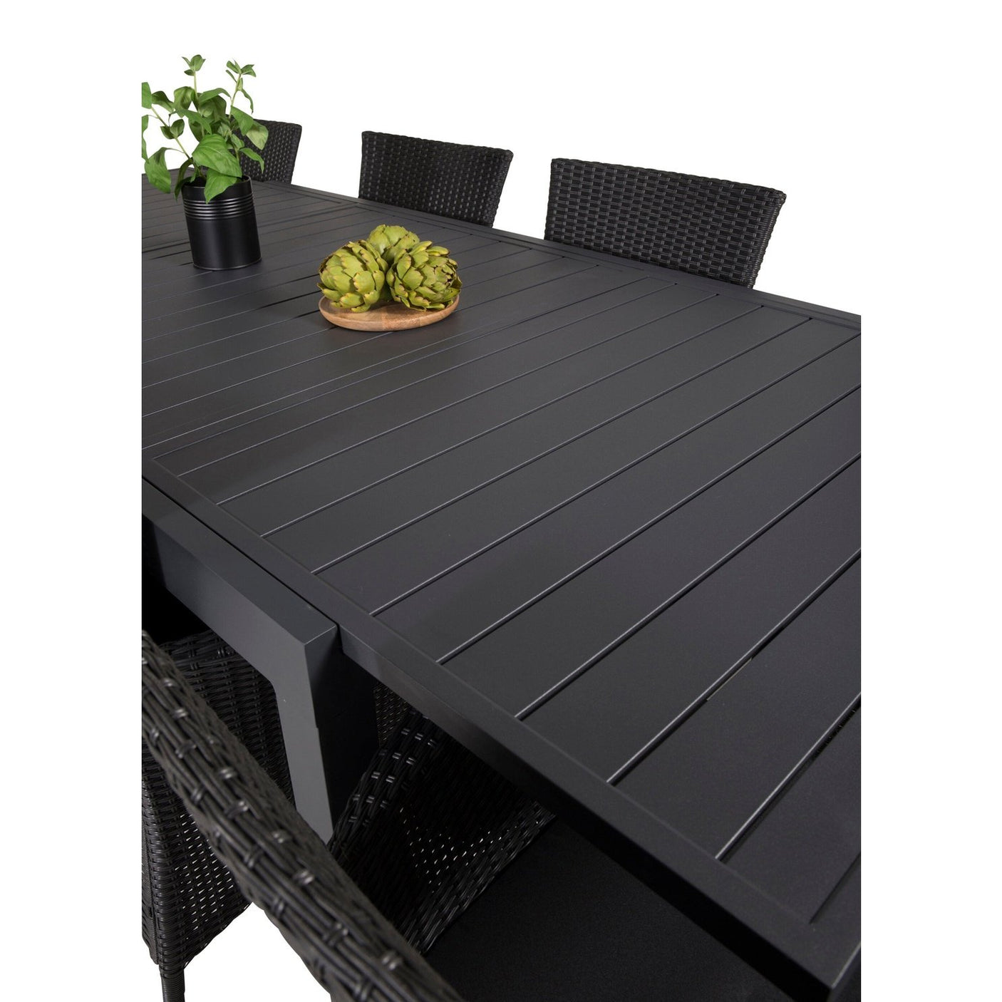 Marbella Spisebord 160/240*100*H75 + Knick Armstol Venture Design Spisegruppe
