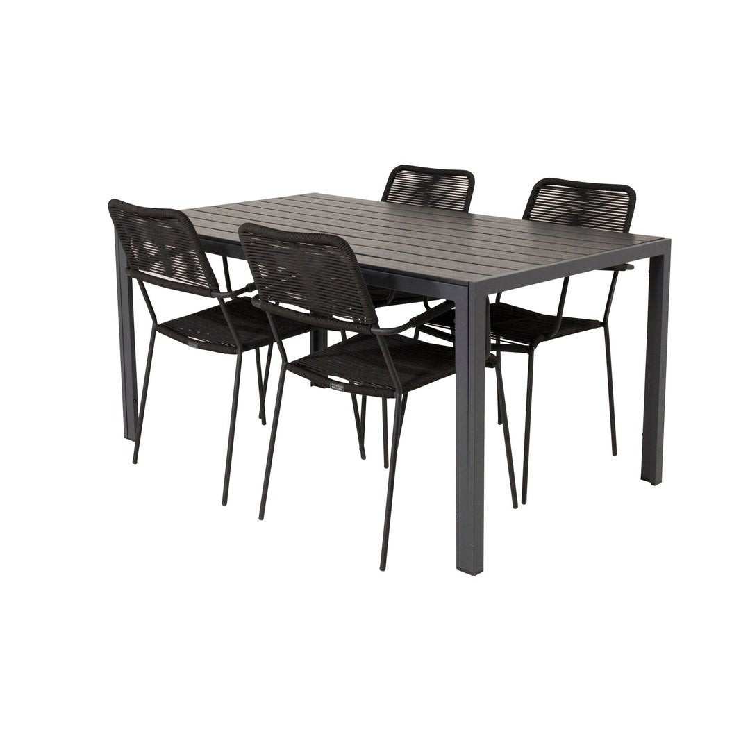 Break spisebord 150*90 + Lindos lenestol Venture Design Spisegruppe
