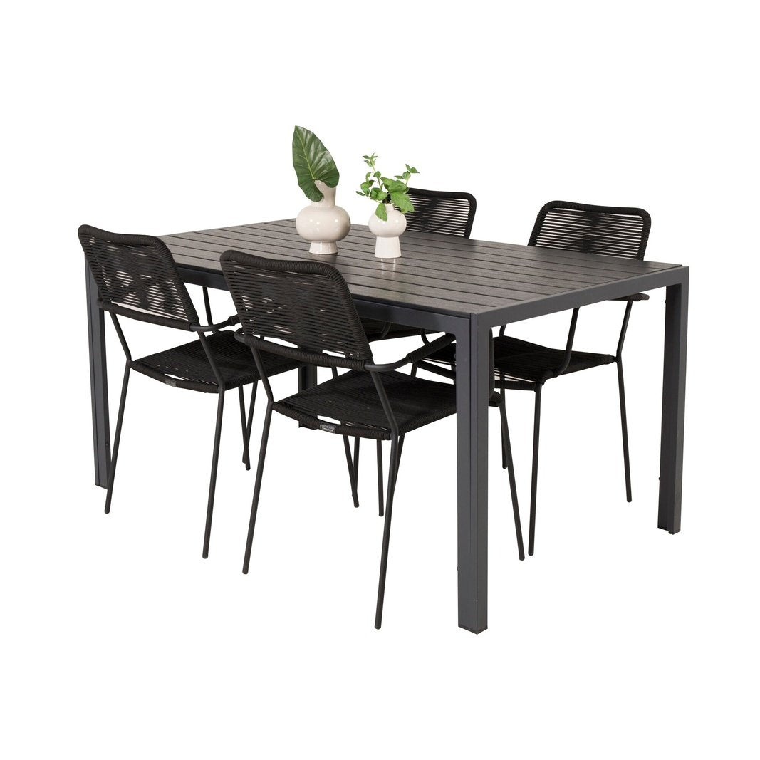 Break spisebord 150*90 + Lindos lenestol Venture Design Spisegruppe