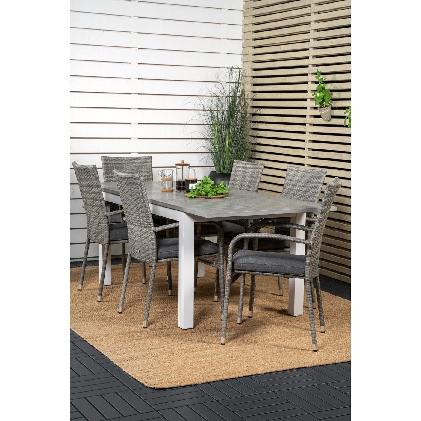 Albany Spisebord 152/210*90 + Anna Armstol Venture Design Spisegruppe