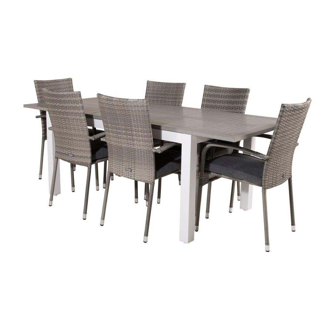 Albany Spisebord 152/210*90 + Anna Armstol Venture Design Spisegruppe