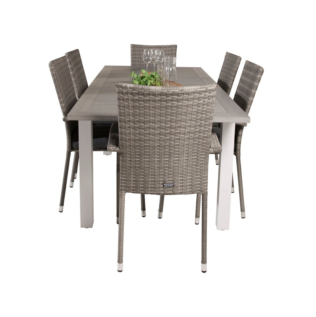 Albany Spisebord 152/210*90 + Anna Armstol Venture Design Spisegruppe
