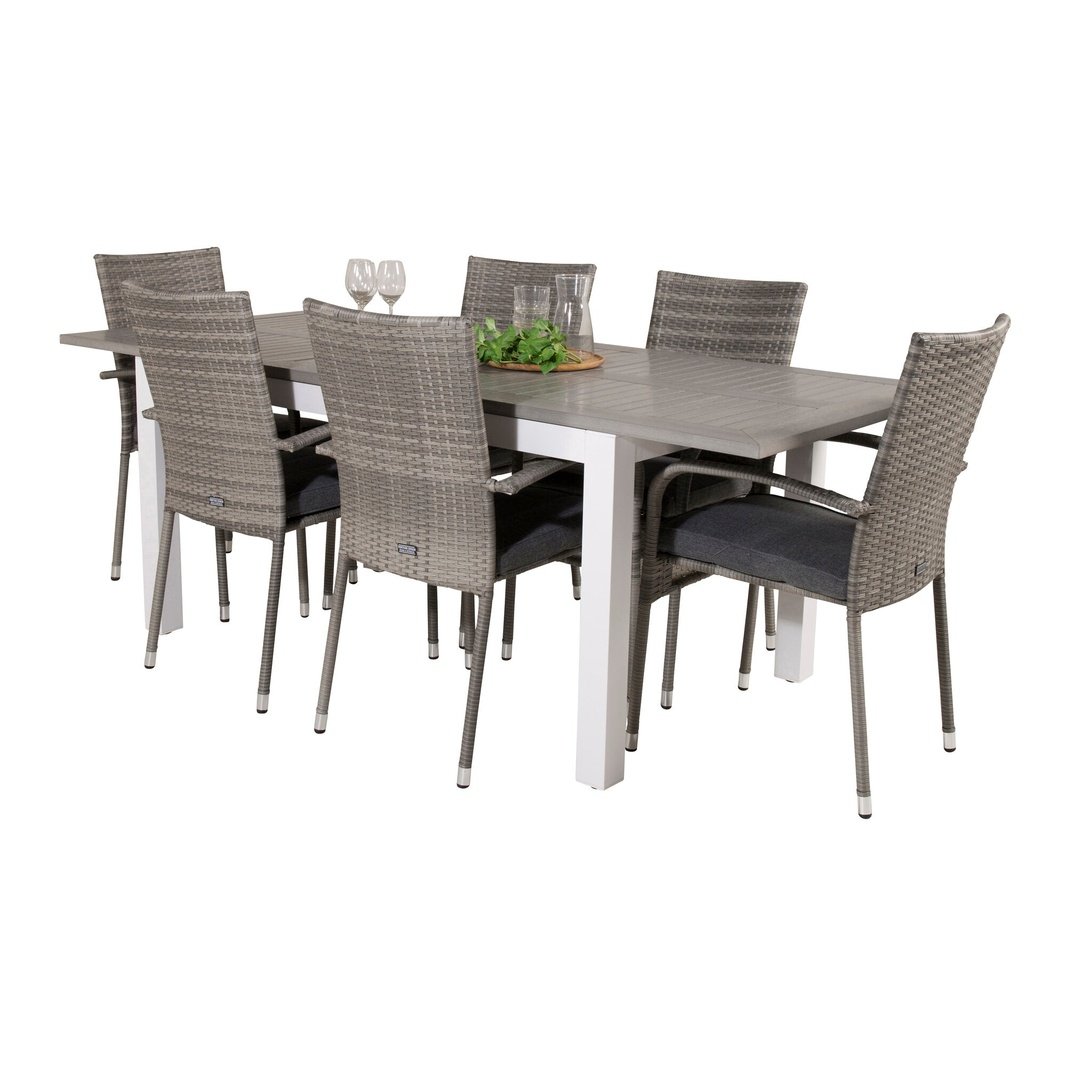 Albany Spisebord 152/210*90 + Anna Armstol Venture Design Spisegruppe