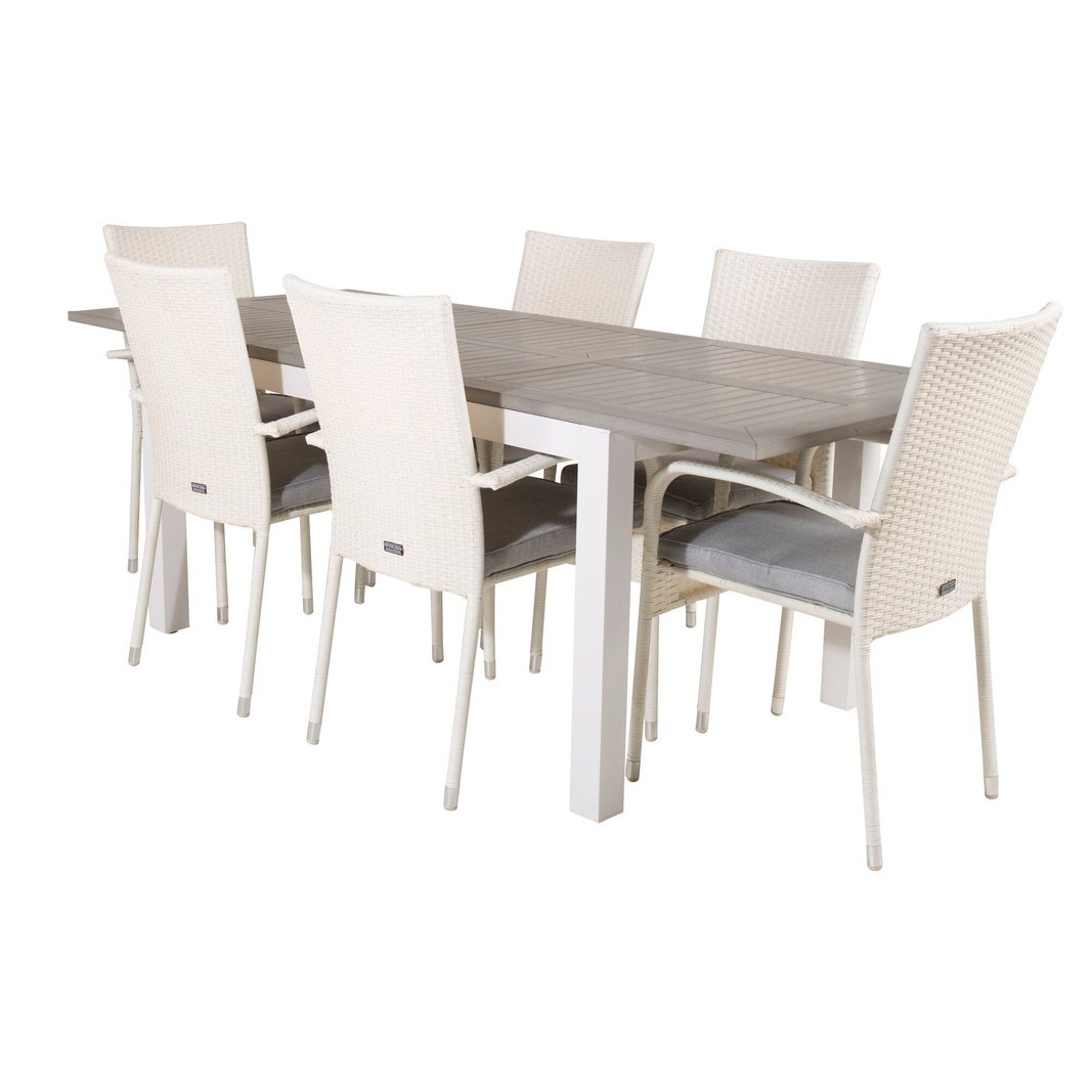 Albany Spisebord 152/210*90 + Anna Armstol Venture Design Spisegruppe