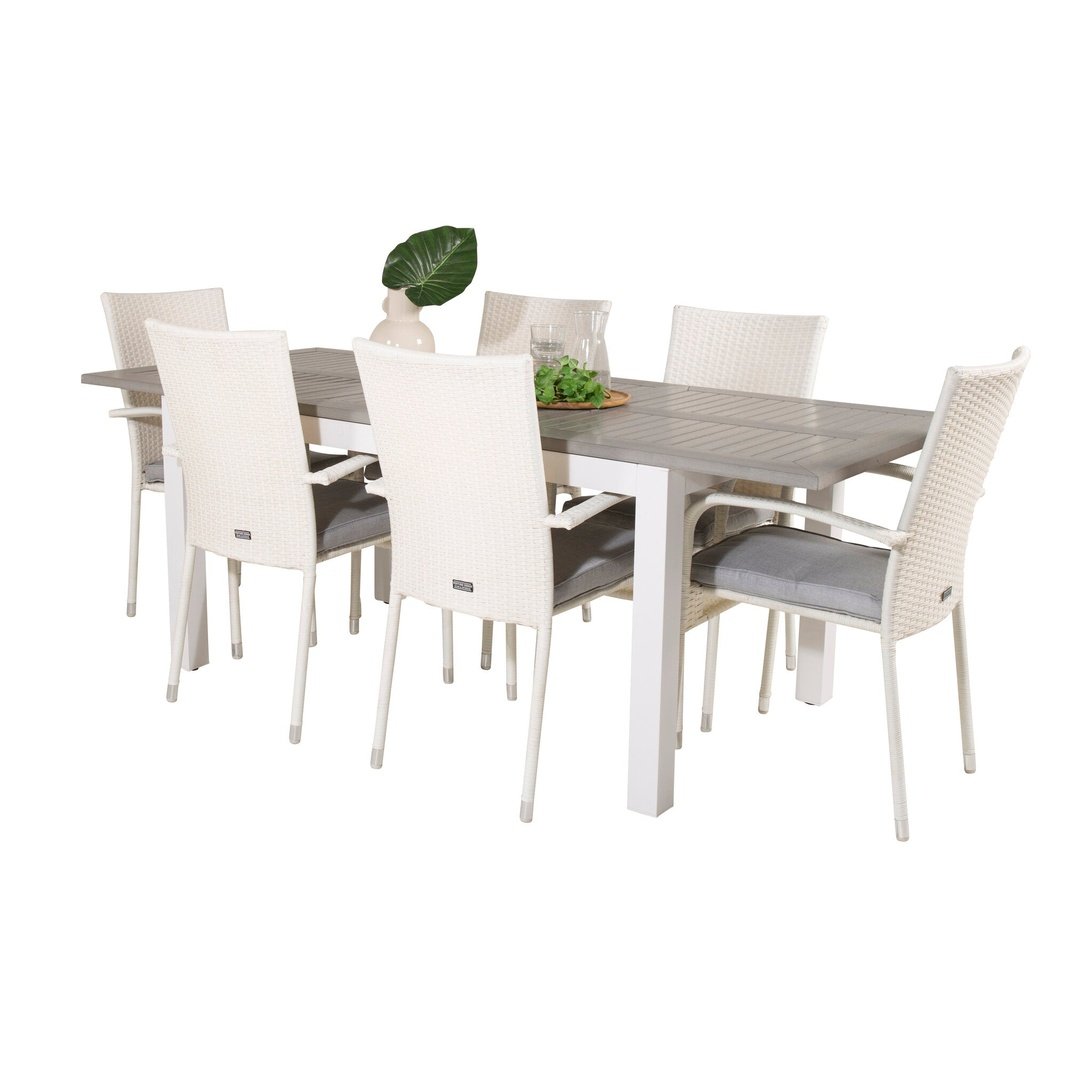 Albany Spisebord 152/210*90 + Anna Armstol Venture Design Spisegruppe