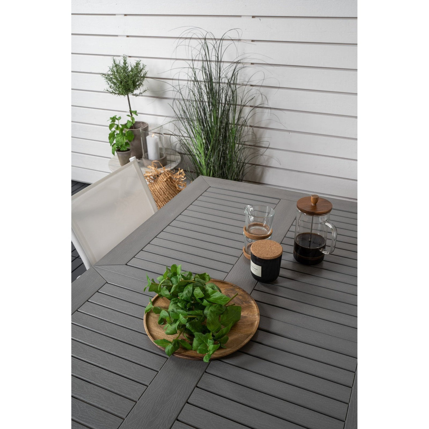 Albany Spisebord 152/210*90 + Santorini Armlenestol Venture Design Spisegruppe