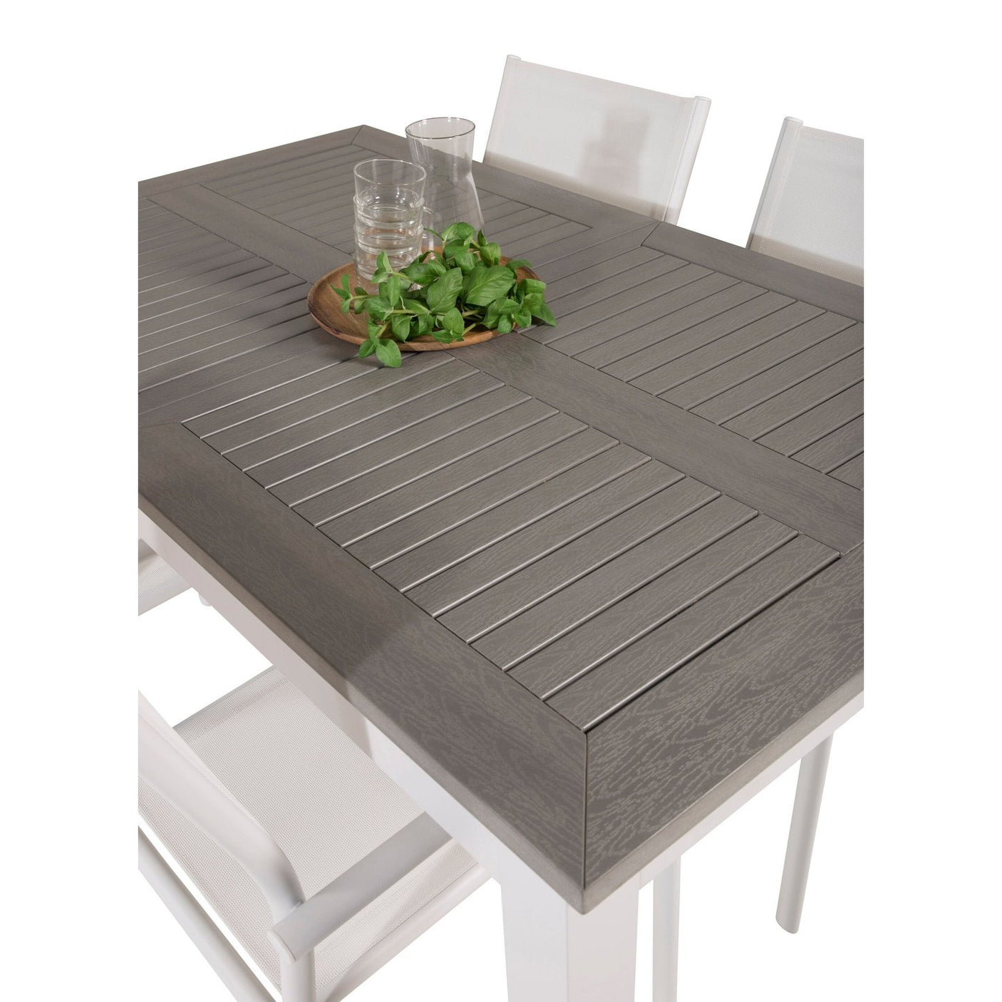 Albany Spisebord 152/210*90 + Santorini Armlenestol Venture Design Spisegruppe