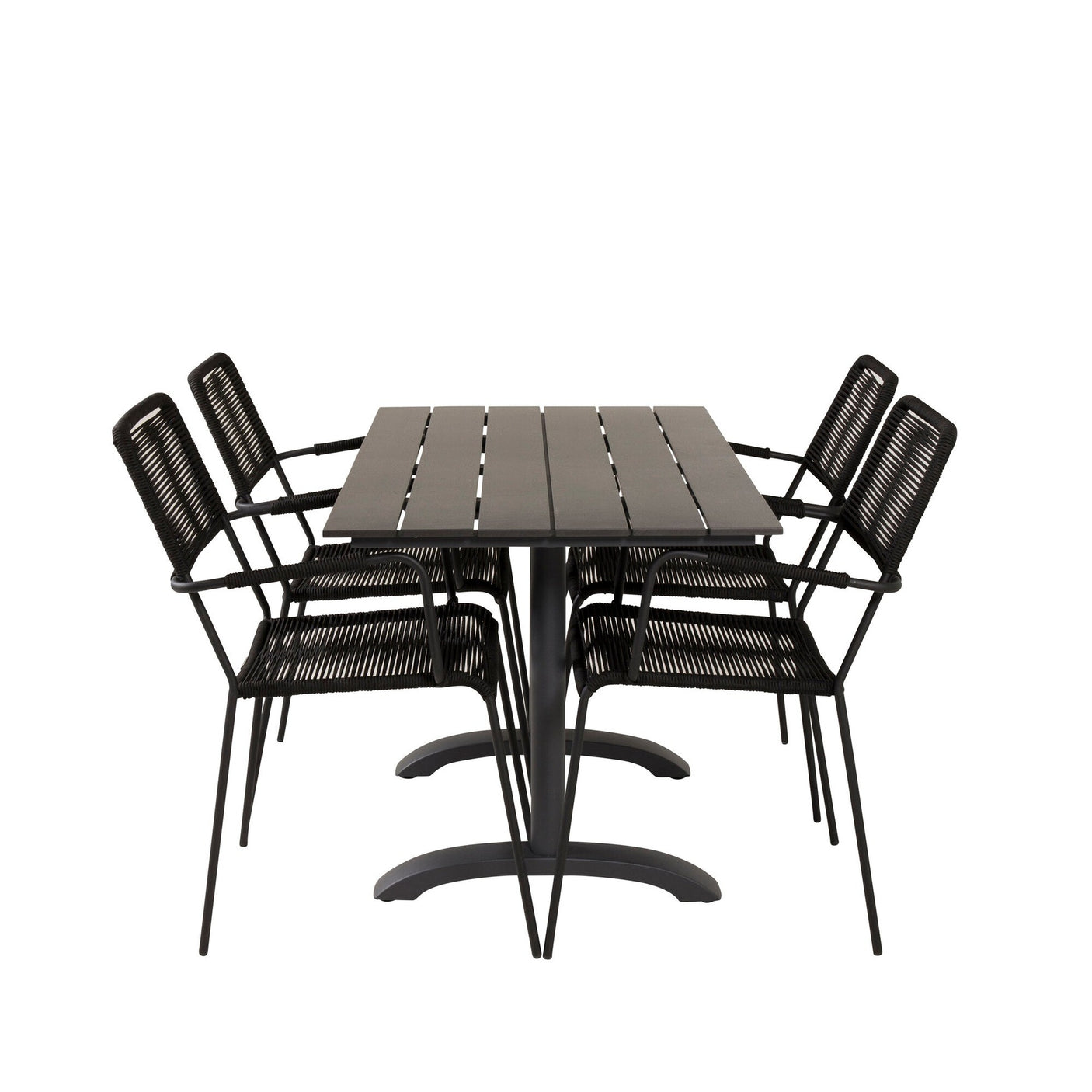 Denver Café Bord 120*70 + Lindos Lenestol Venture Design Spisegruppe