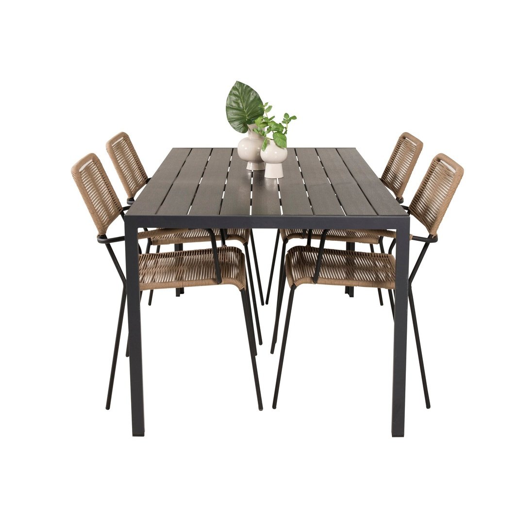 Break spisebord 150*90 + Lindos lenestol Venture Design Spisegruppe