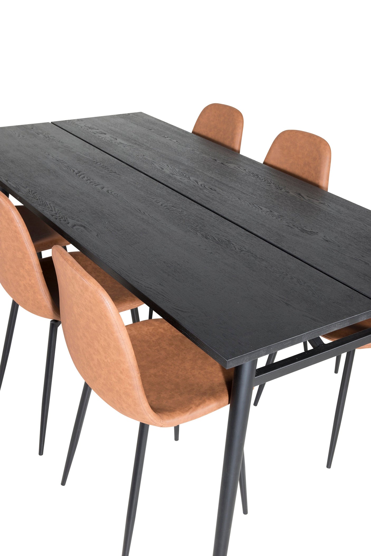Sleek Extentiontable shed 195*95 + Polar spisestoler Brown / Venture Design Spisegruppe