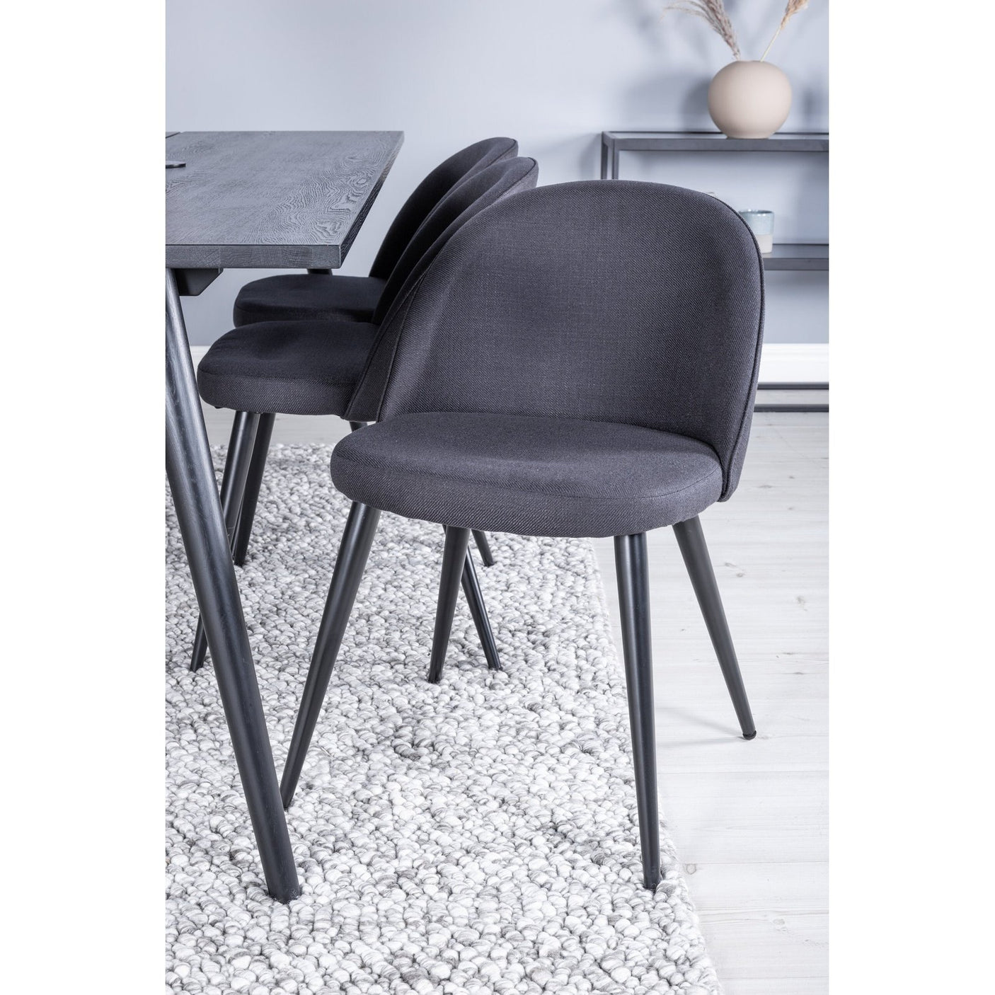Sleek Extentiontable shed 195*95 + Velvet spisestoler Venture Design Spisegruppe