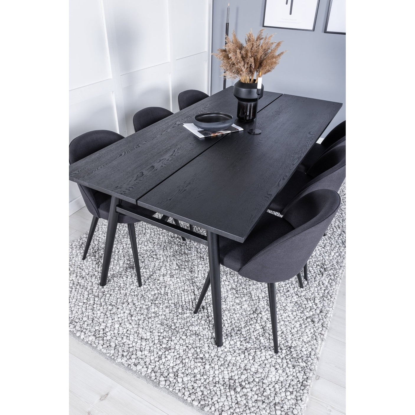 Sleek Extentiontable shed 195*95 + Velvet spisestoler Venture Design Spisegruppe