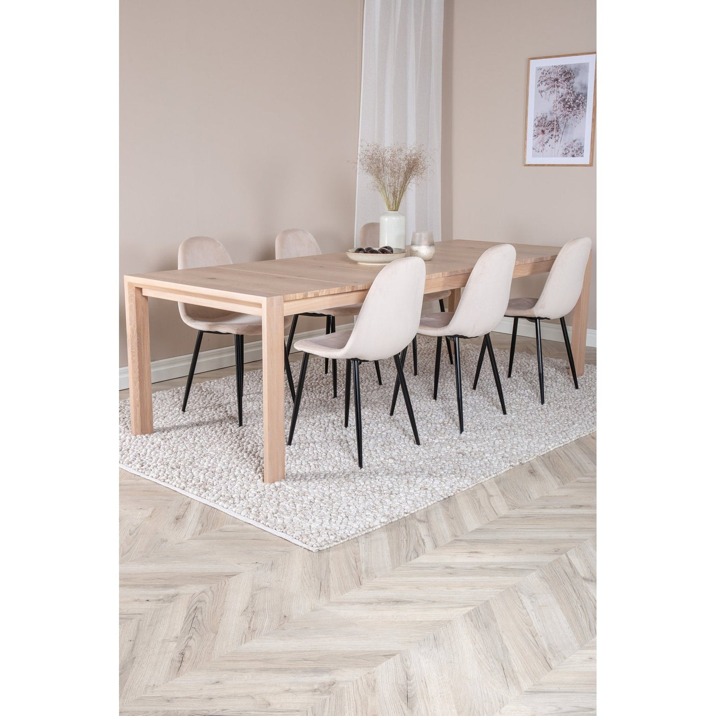 Slider Extention Table 170 +40 +40cm + Polar spisestoler Venture Design Spisegruppe