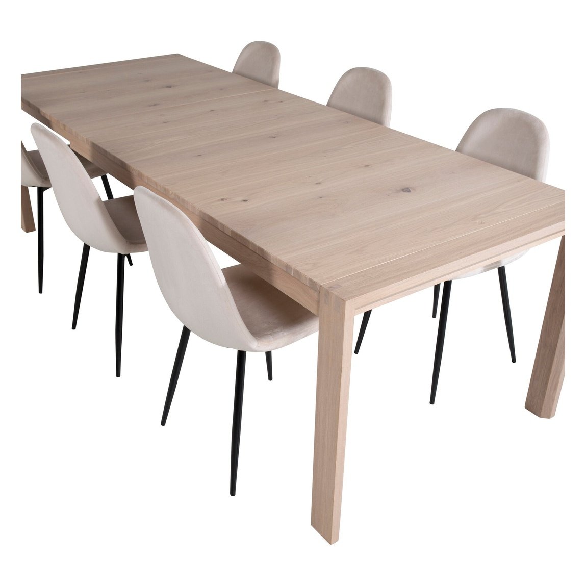 Slider Extention Table 170 +40 +40cm + Polar spisestoler Venture Design Spisegruppe
