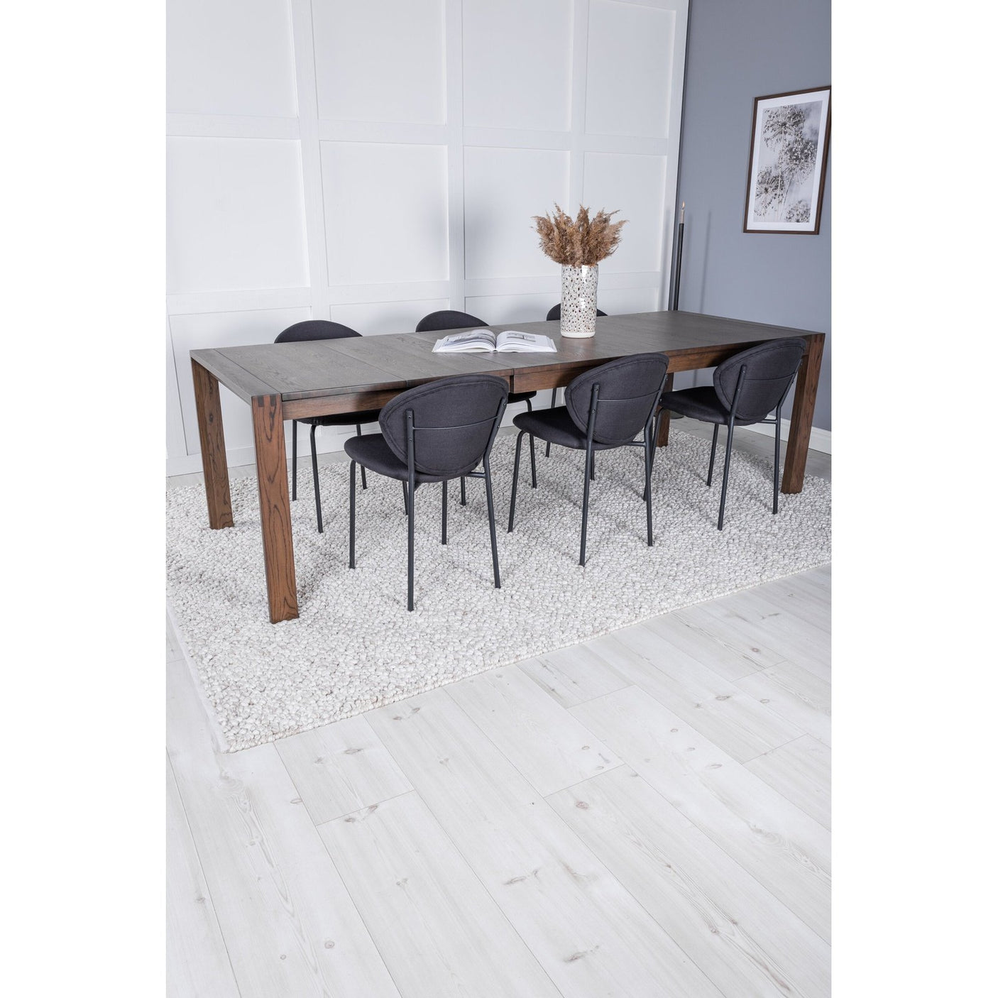 Slider Extention Table 170 +40 +40cm + Vault spisestoler Venture Design Spisegruppe
