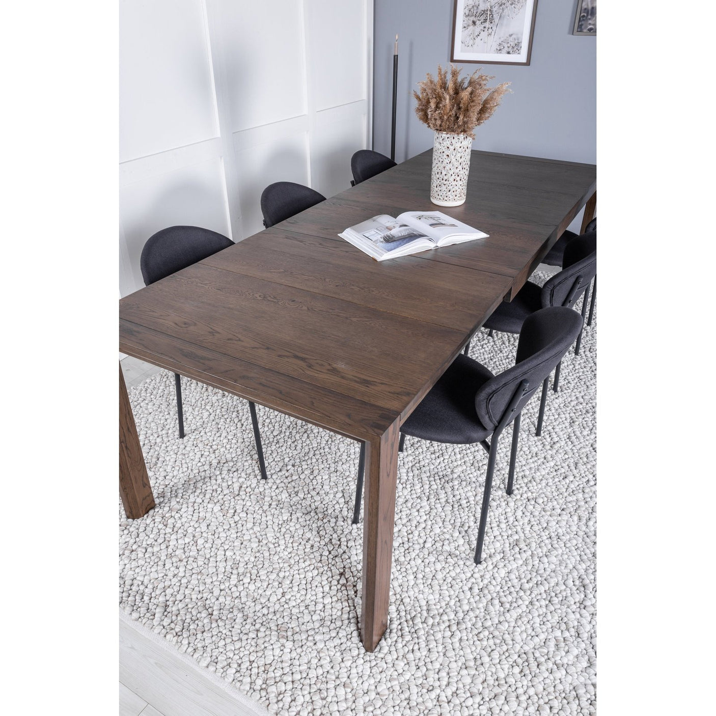 Slider Extention Table 170 +40 +40cm + Vault spisestoler Venture Design Spisegruppe