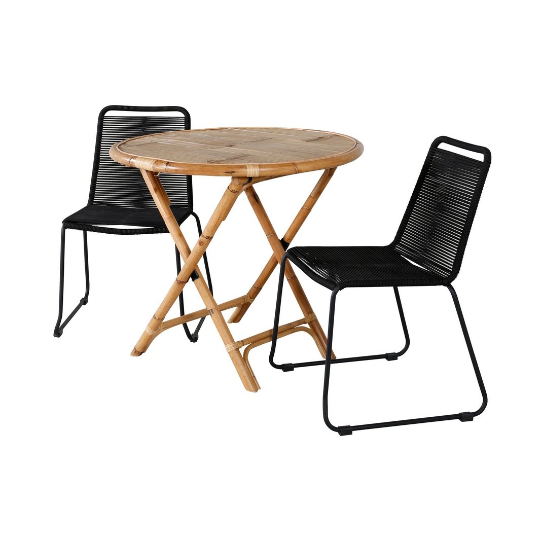 Cane Café bord ø80cm + Lindos Venture Design Spisegruppe