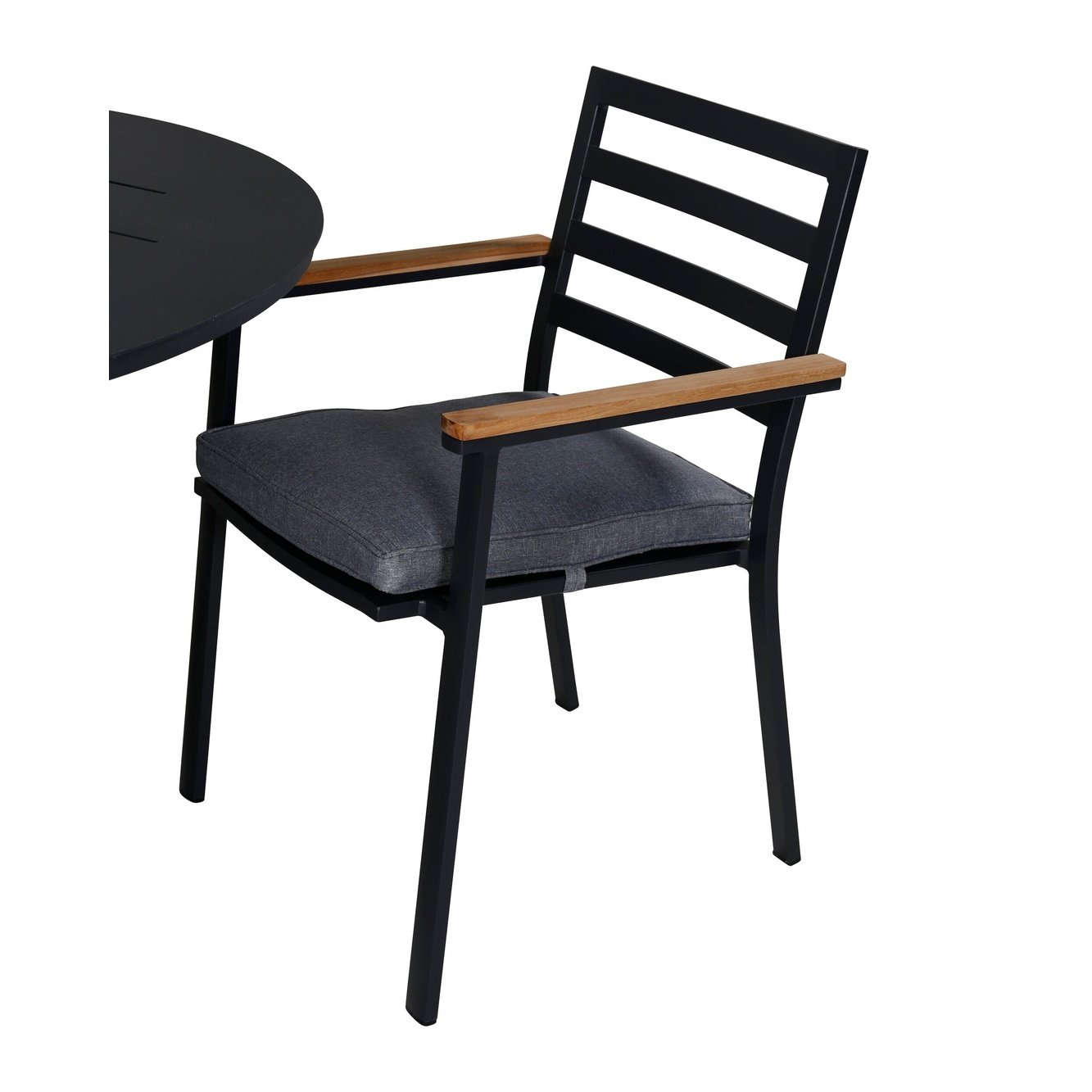 Alma spisebord ø120cm + Brasilia Karmstol Venture Design Spisegruppe