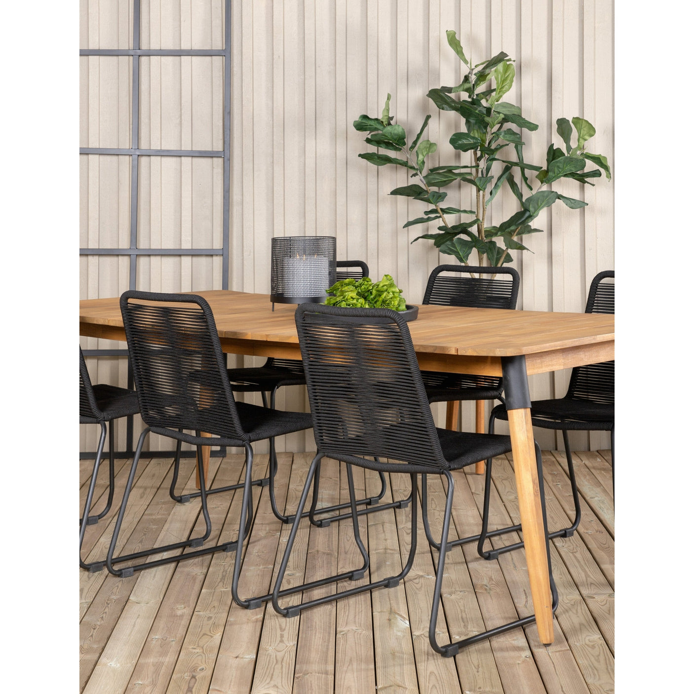 Julian spisebord 210*100cm + Lindos stol Venture Design Spisegruppe
