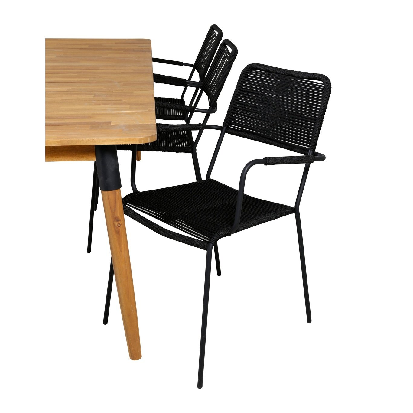 Julian spisebord 210*100cm + Lindos lenestol Venture Design Spisegruppe