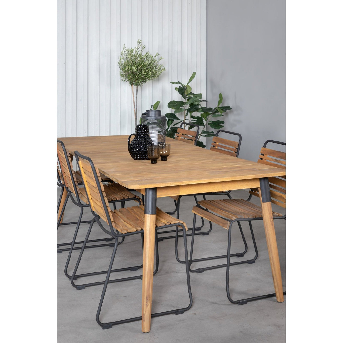 Julian spisebord 210*100cm + Bois spisestoler Venture Design Spisegruppe