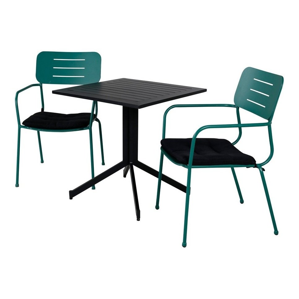 Way kafébord 70*70 + Nicke spisestoler m. armlene Venture Design Spisegruppe