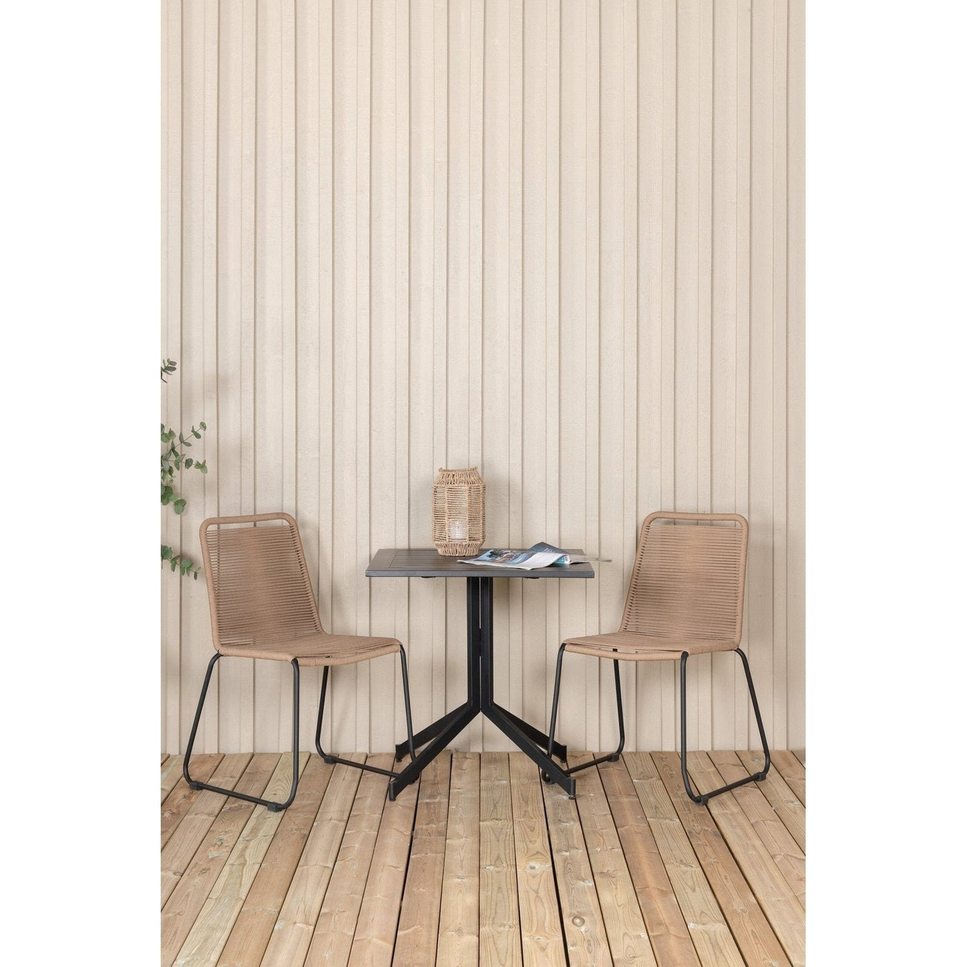 Way kafébord 70*70 + Lindos stol / Venture Design Spisegruppe