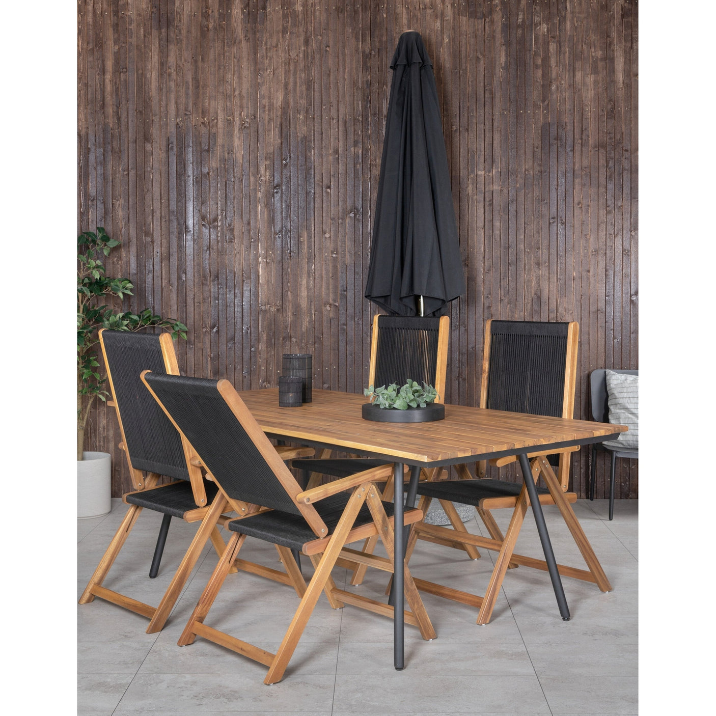 Chan spisebord 200cm + Liten John stol Venture Design Spisegruppe