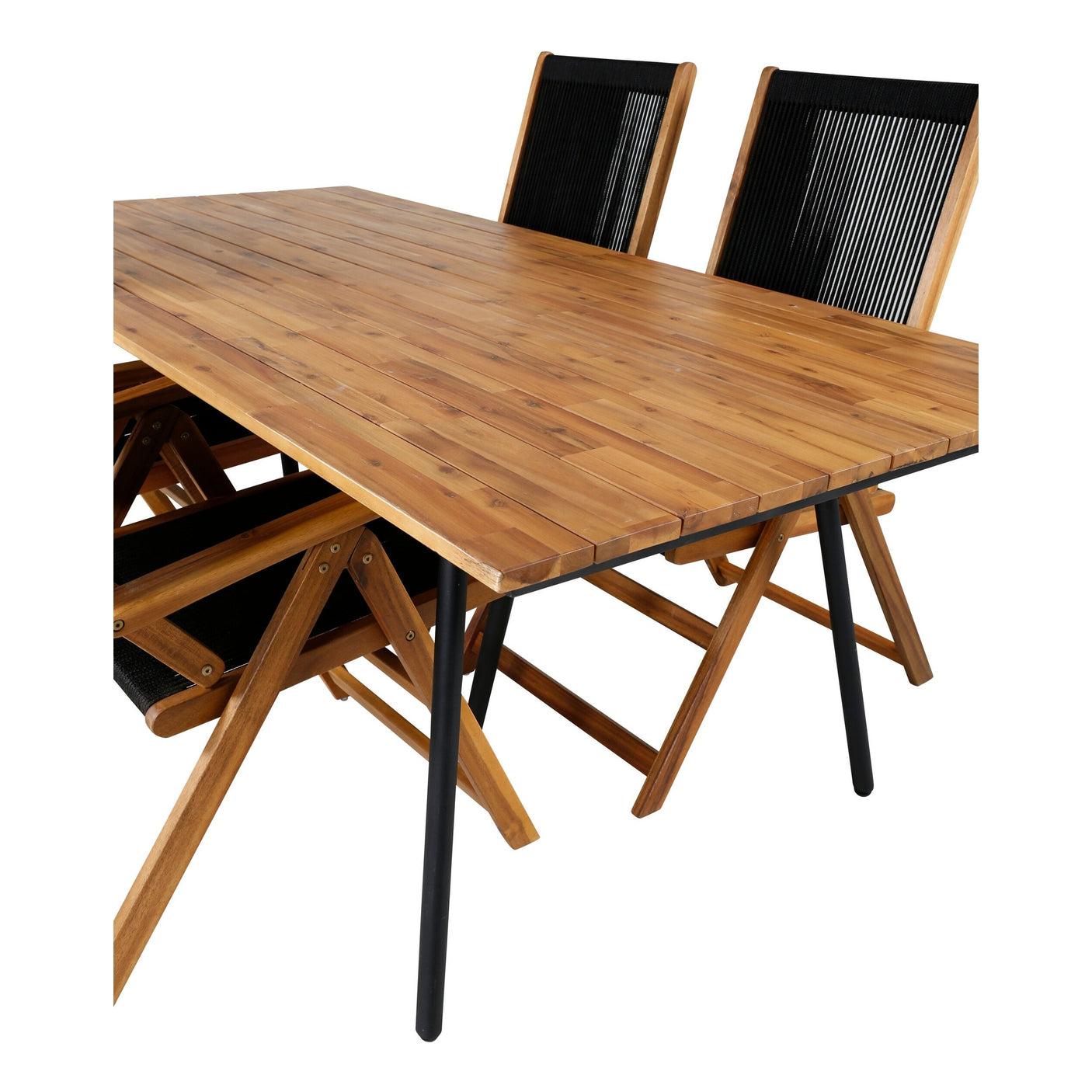Chan spisebord 200cm + Liten John stol Venture Design Spisegruppe