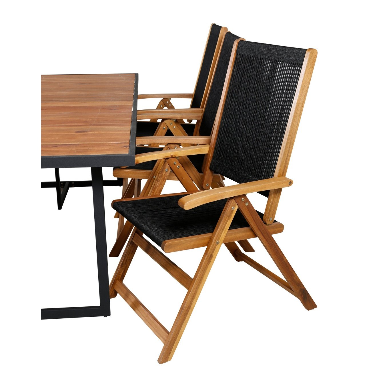 Khung spisebord/ 200*100cm + Liten John stol / Venture Design Spisegruppe