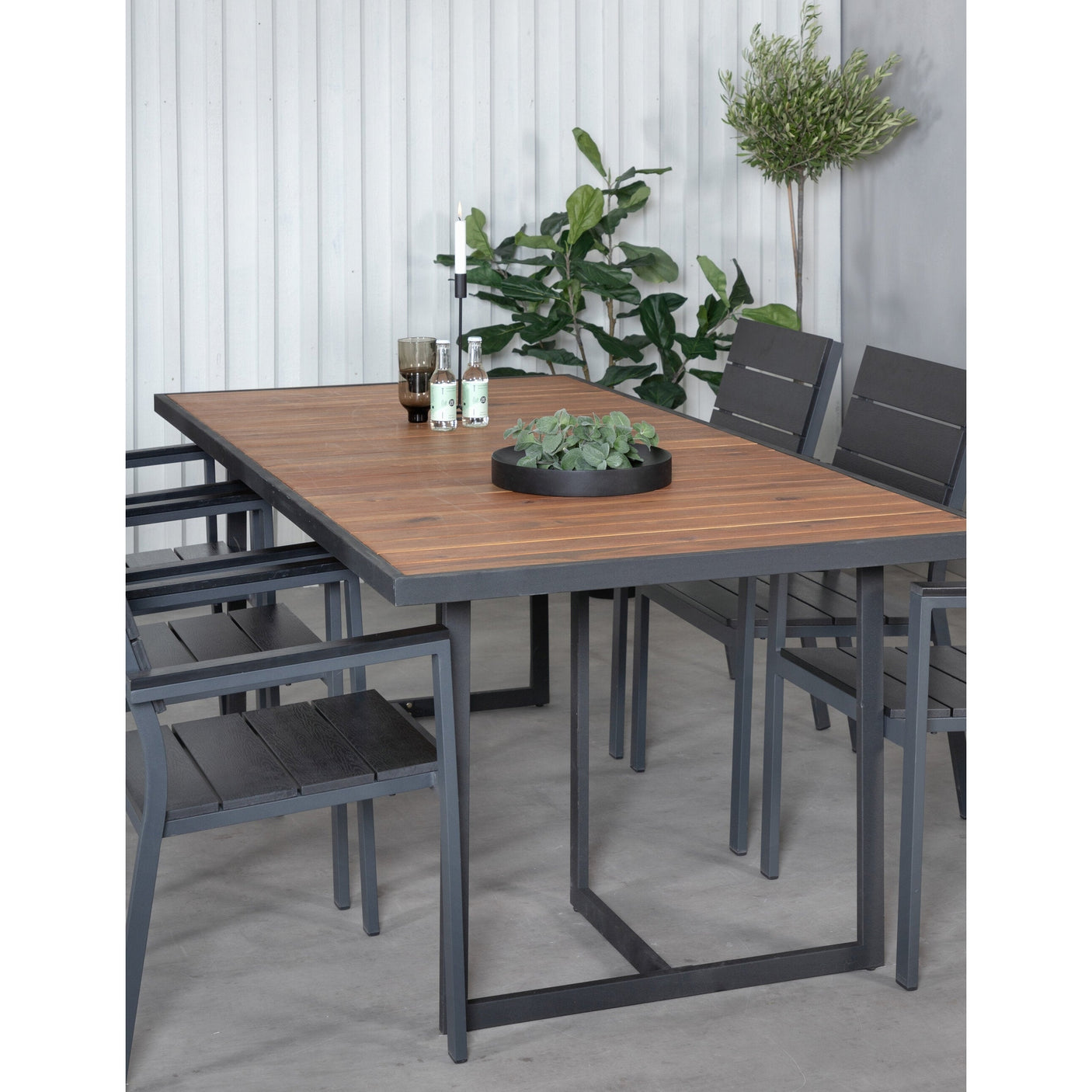 Khung Spisebord/ 200*100cm + Levels stol Venture Design Spisegruppe