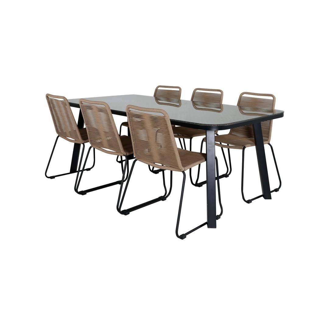Paola spisebord 200*100 + Lindos Venture Design Spisegruppe