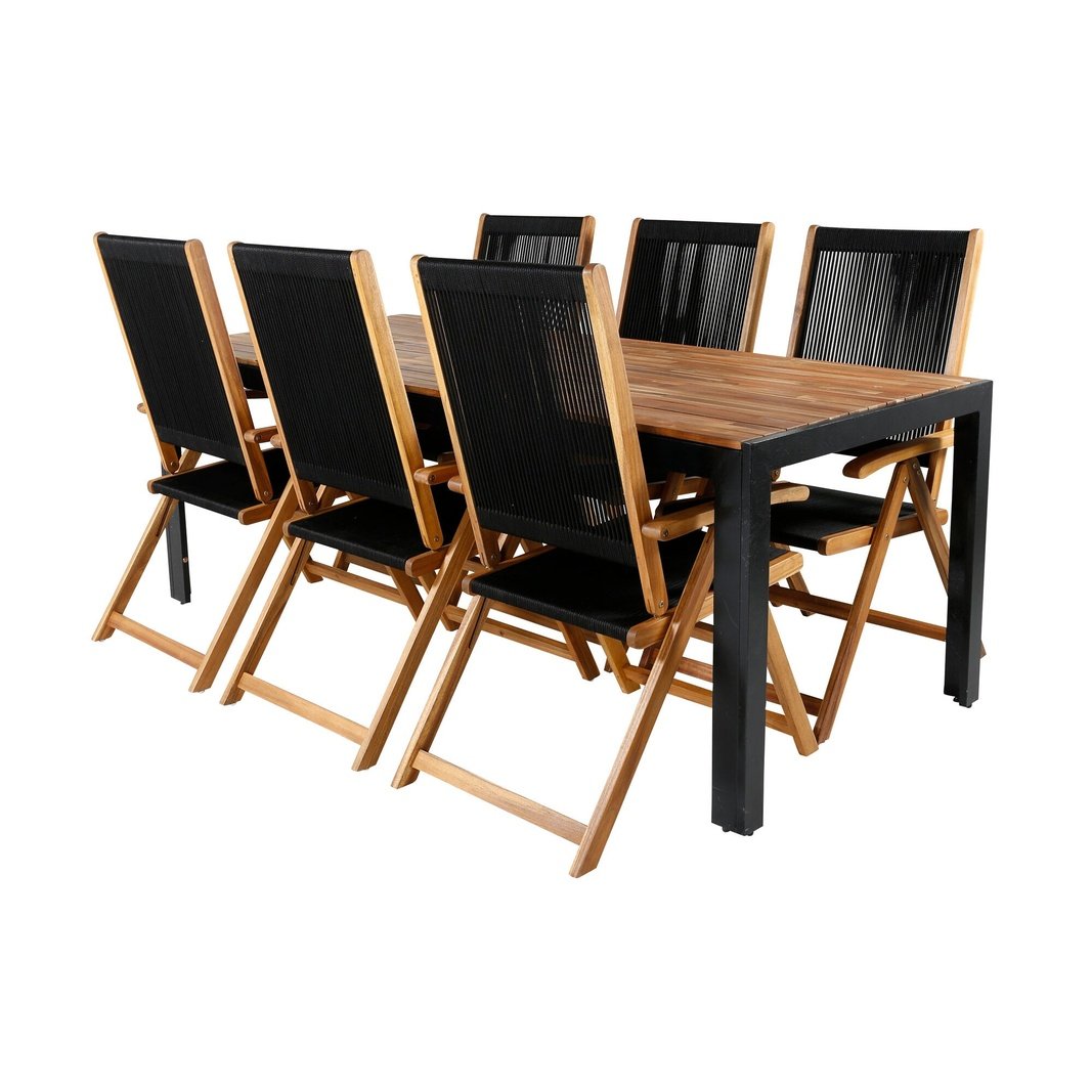 Bois spisebord 205*90cm + Little John stol Venture Design Spisegruppe