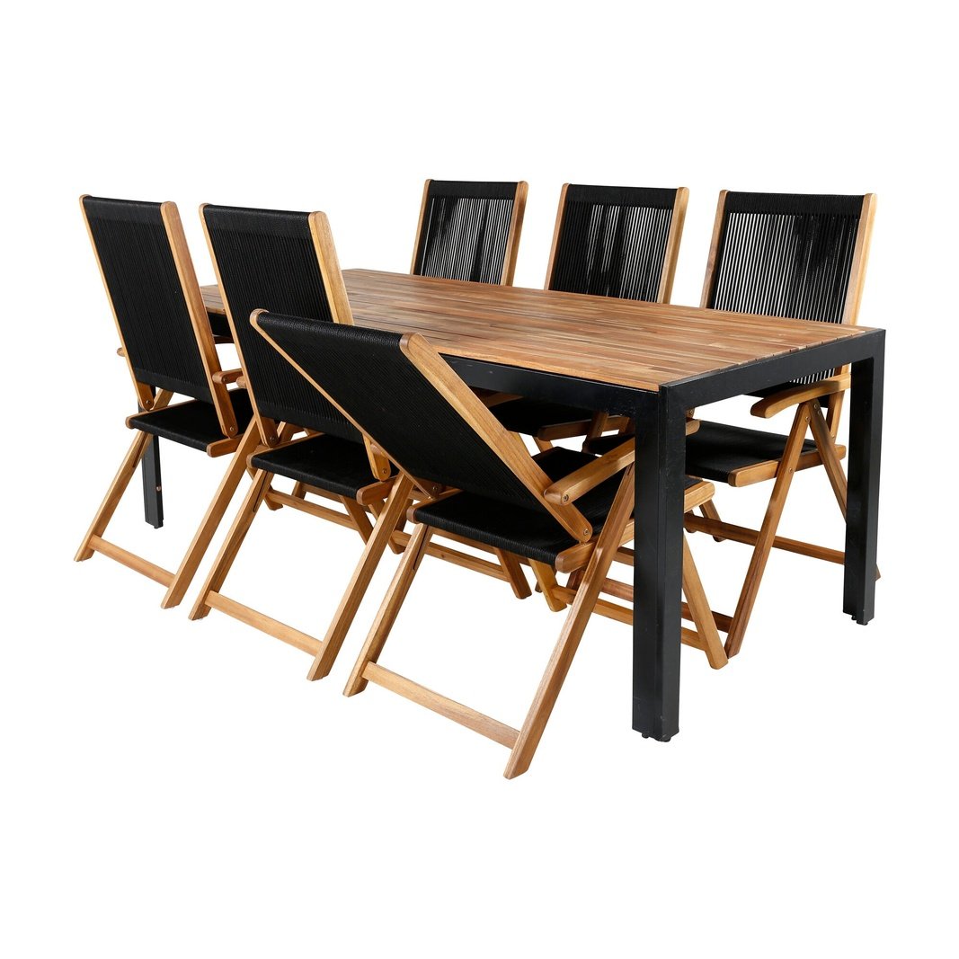 Bois spisebord 205*90cm + Little John stol Venture Design Spisegruppe