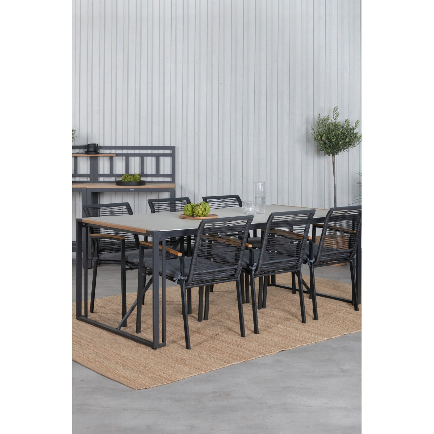 Texas Spisebord 200*100 + Dallas spisestoler Venture Design Spisegruppe