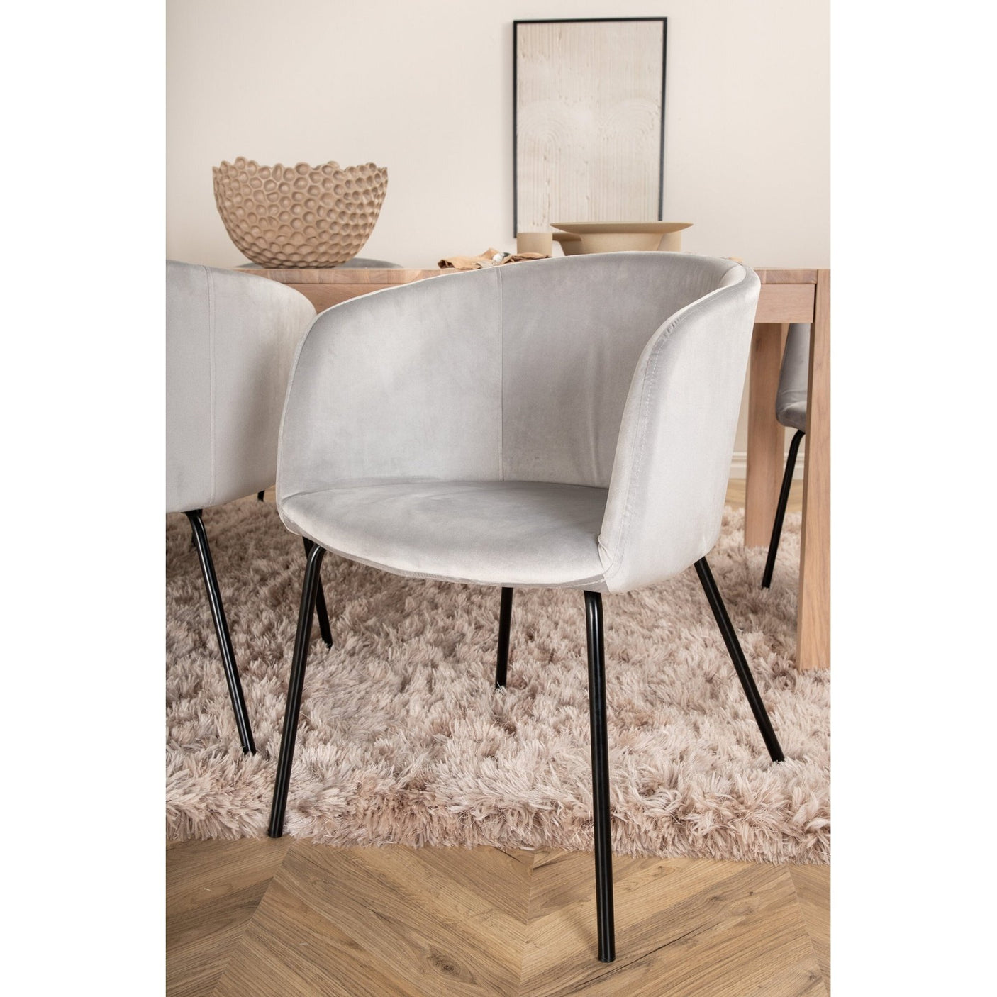 Slider Extention Table 170 +40 +40cm + Berit stol Velvet Venture Design Spisegruppe