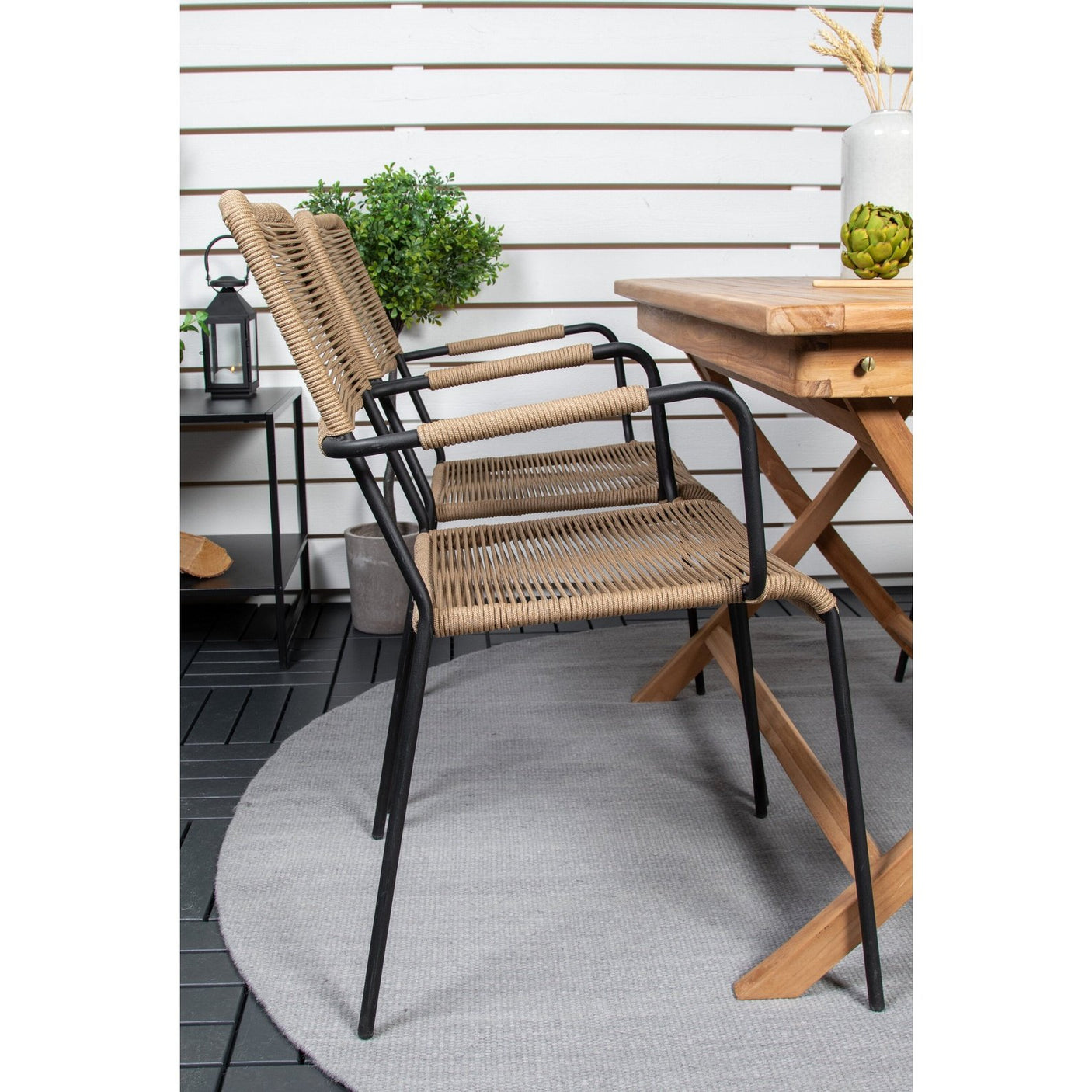 Kenya Spisebord 120*70*H75 + Lindos Lenestol Venture Design Spisegruppe