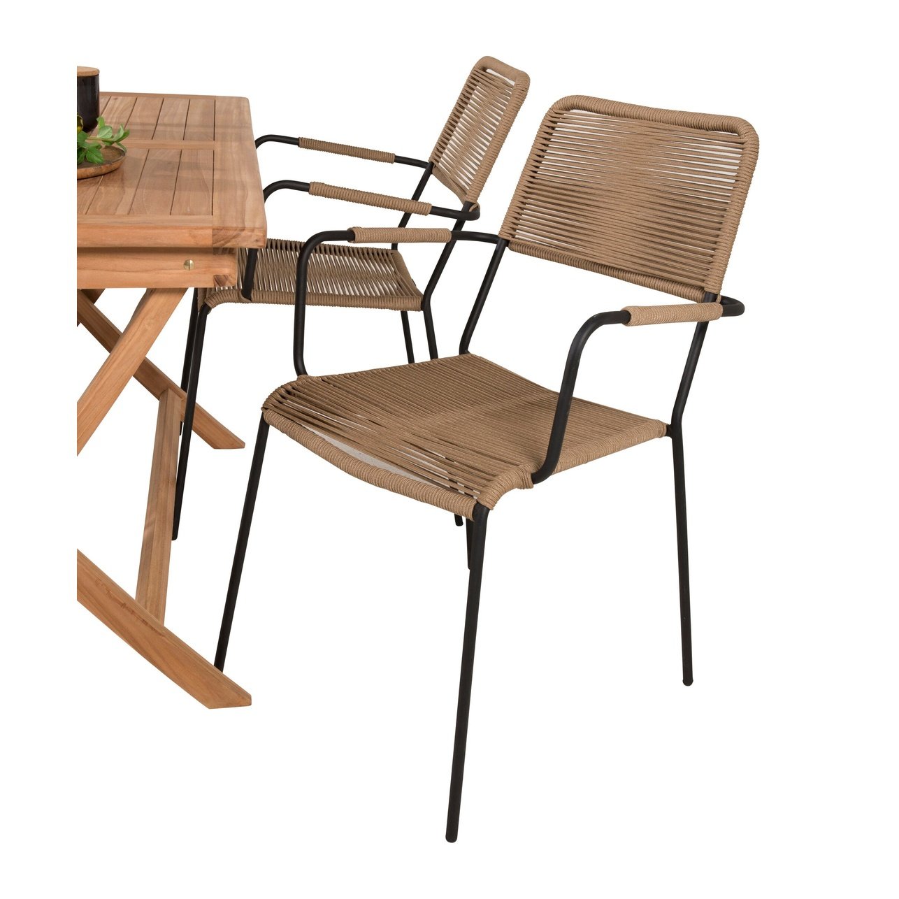 Kenya Spisebord 120*70*H75 + Lindos Lenestol Venture Design Spisegruppe