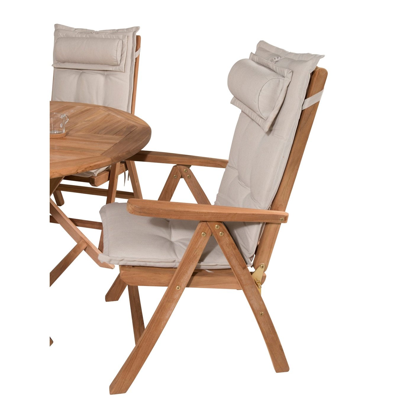 Kenya Rundt Spisebord ø120cm + Kenyaisjon Stol Venture Design Spisegruppe