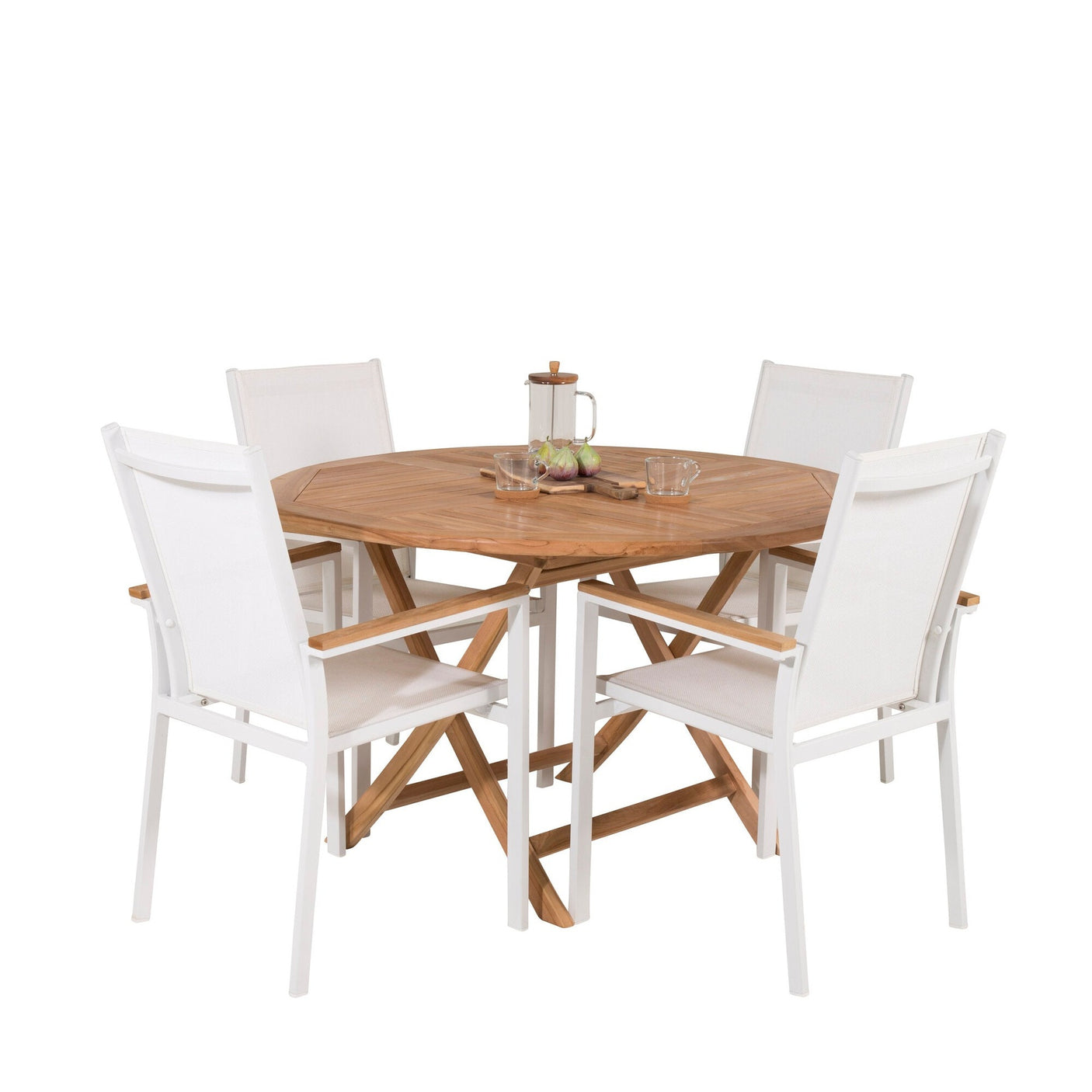 Kenya Rundt Spisebord ø120cm + Texas stoler / Venture Design Spisegruppe